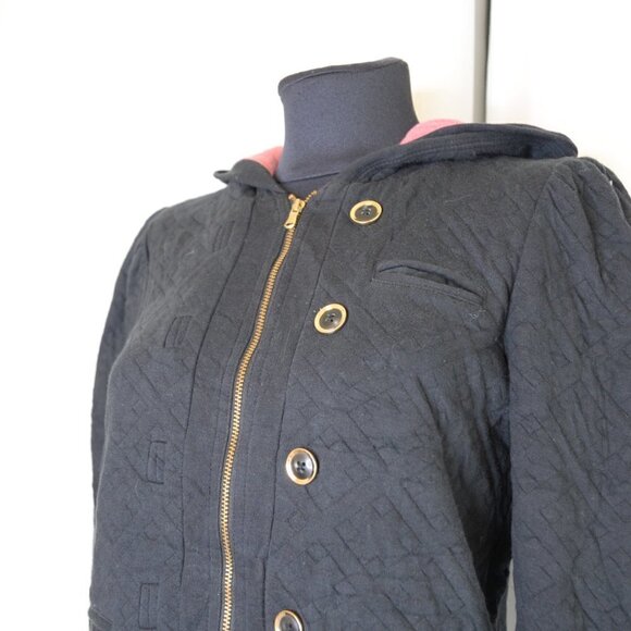 Marc Jacobs Black Quilted Zip Jacket Sz M - Picture 5 of 9